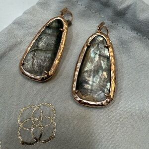 Kendra Scott Rose Gold and metallic Stone Earrings